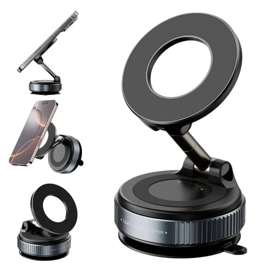 Foldable Magnetic Car Phone Holder | 360° Rotating Dashboard & Windshield Suction Mount | Universal Mobile Stand – Bellokart