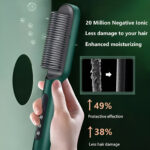 Hair Straightener Brush 909 | Fast Heating Ionic Styler for Smooth & Frizz-Free Hair – Bellokart