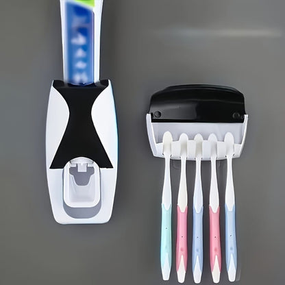 Automatic Toothpaste Dispenser Set | Wall-Mounted Touch-Free Toothbrush Holder & Bathroom Organizer – Bellokart