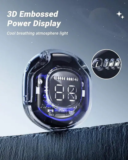 Air 39 Transparent Bluetooth Earbuds – Super Bass, ENC Noise Reduction, HD Calling, Bluetooth 5.3