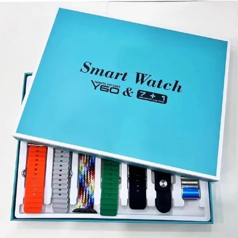Y60 Ultra Smart Watch 7+1 Sports Edition | Full Touch HD Display, Fitness Tracker & Health Monitor – Bellokart