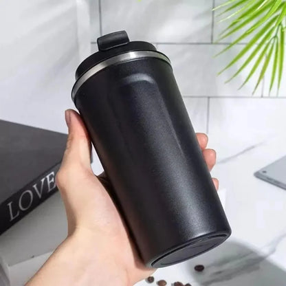 510ML Stainless Steel Thermos Flask | Vacuum Insulated Travel Mug with LED Temperature Display – Black | Bellokart