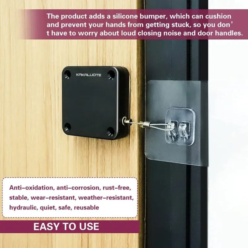 Portable Automatic Door Closer | Punch-Free Self-Closing Device with Strong Pull Force – Bellokart