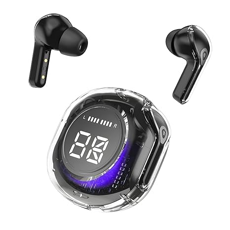 Air 39 Transparent Bluetooth Earbuds – Super Bass, ENC Noise Reduction, HD Calling, Bluetooth 5.3