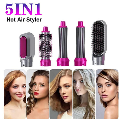 5-in-1 Electric Hair Dryer Brush Kit | Blow Dryer, Straightener, Curler & Volumizer Styling Tool – Bellokart