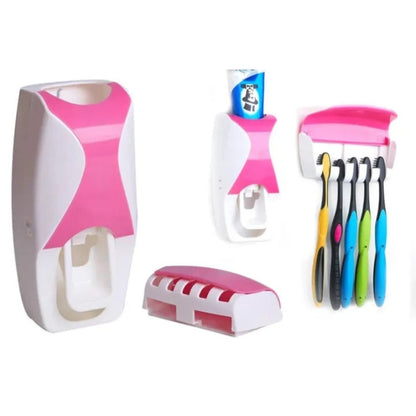 Automatic Toothpaste Dispenser Set | Wall-Mounted Touch-Free Toothbrush Holder & Bathroom Organizer – Bellokart