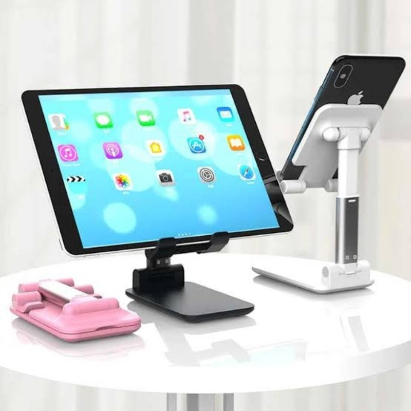 Universal Foldable Mobile & Tablet Stand | Adjustable Multi-Angle Phone Holder for Desk, Study & Office – Bellokart