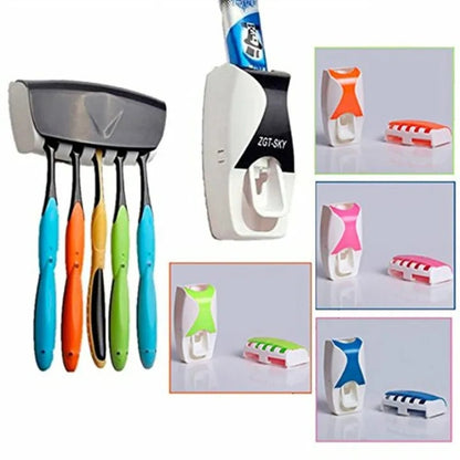 Automatic Toothpaste Dispenser Set | Wall-Mounted Touch-Free Toothbrush Holder & Bathroom Organizer – Bellokart