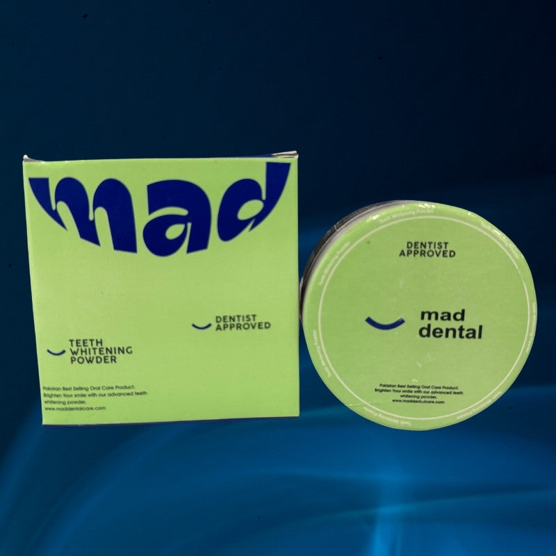 Mad Dental Care Teeth Whitening Powder | Enamel-Safe Natural Formula – Dentist Approved | Bellokart