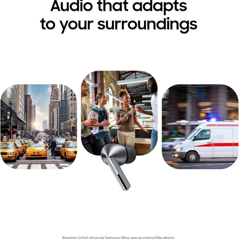 Samsung Galaxy Buds 3 Pro Black – ANC Wireless Bluetooth Earbuds with Adaptive AI & Deep Immersive Sound