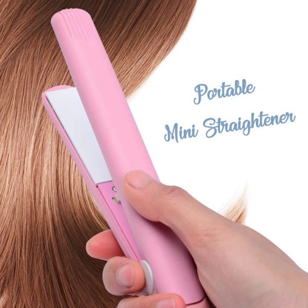 Mini Portable Ceramic Hair Straightener & Curler | Smooth, Silky, Frizz-Free Styling – Random Color | Bellokart