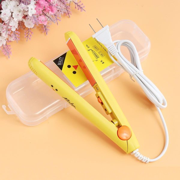 Mini Portable Ceramic Hair Straightener & Curler | Smooth, Silky, Frizz-Free Styling – Random Color | Bellokart